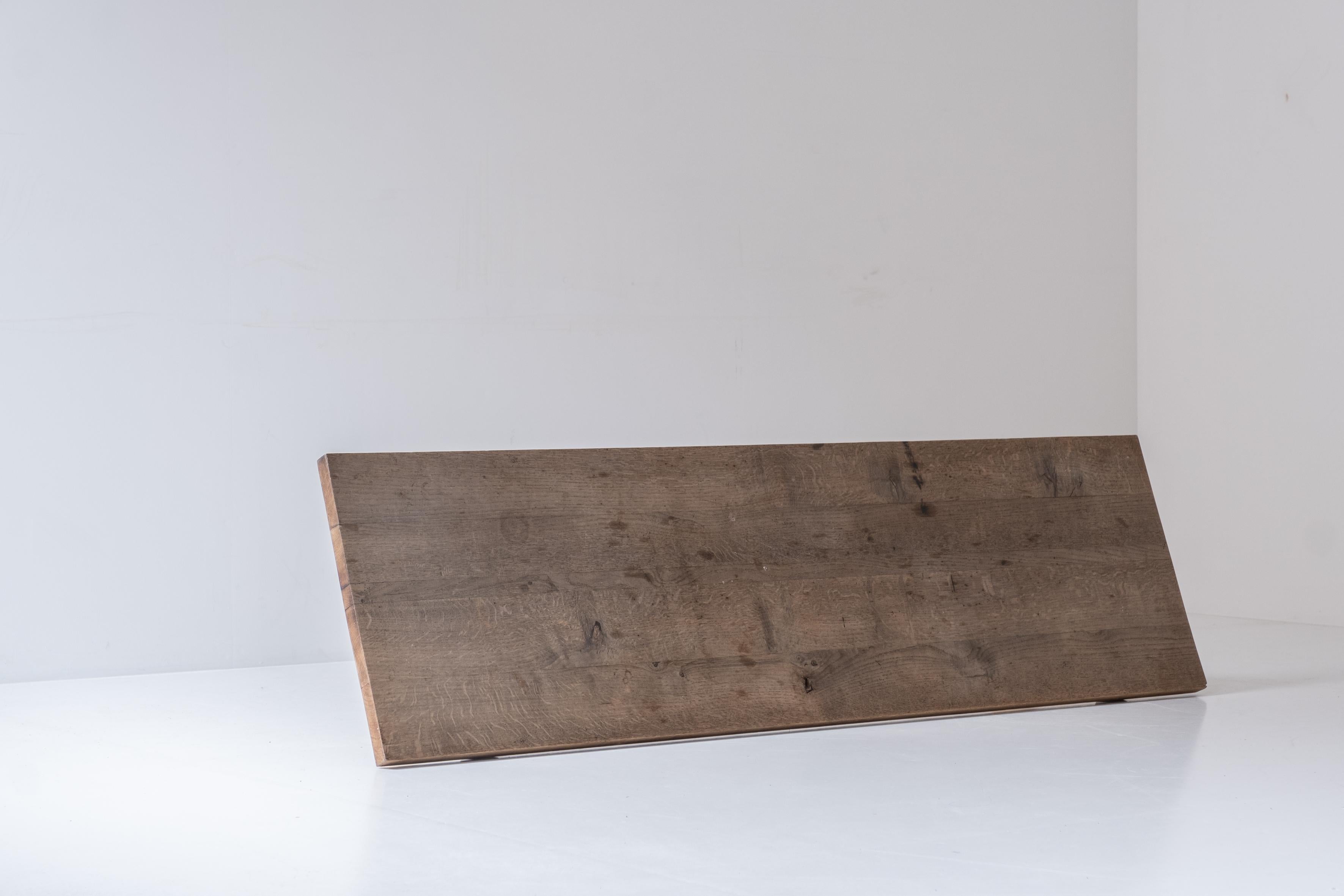 Low rustic coffee table from France, designed and handmade in the 1950s. 4