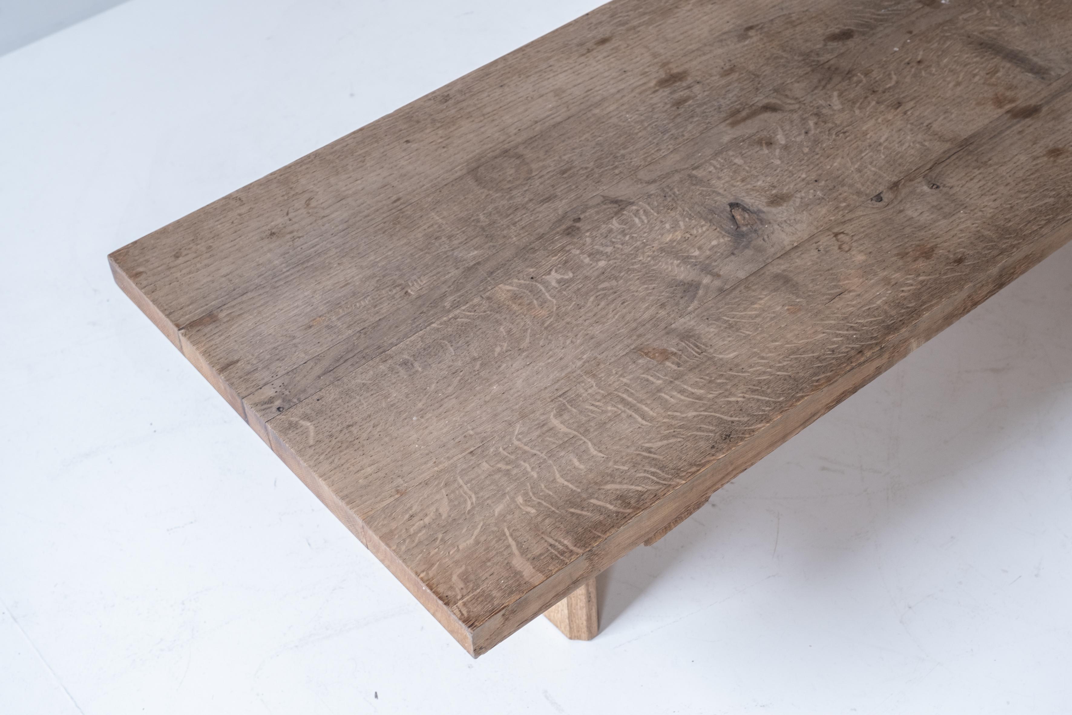Low rustic coffee table from France, designed and handmade in the 1950s. 1