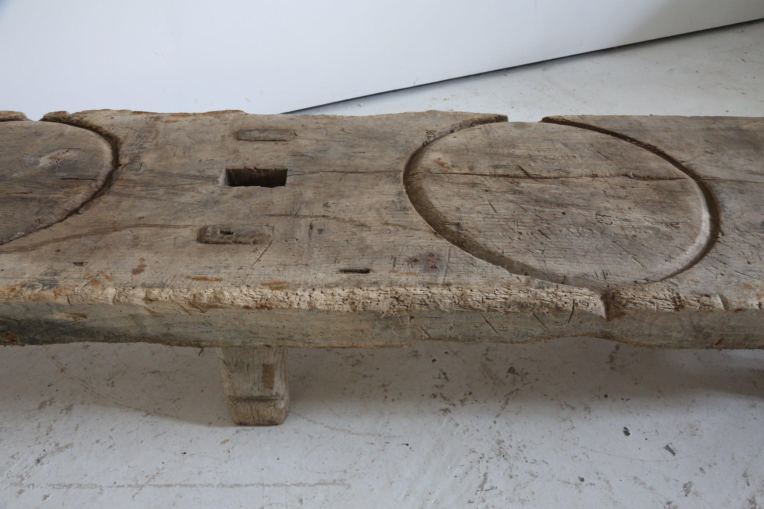 Solid oak low table. 18th Century Eastern France. 

Previously used in the production of comté cheese.

Very solid and impressive scale. 

Some signs of old worm. Now treated and obsolete. 

Shipping and Delivery included in sale price