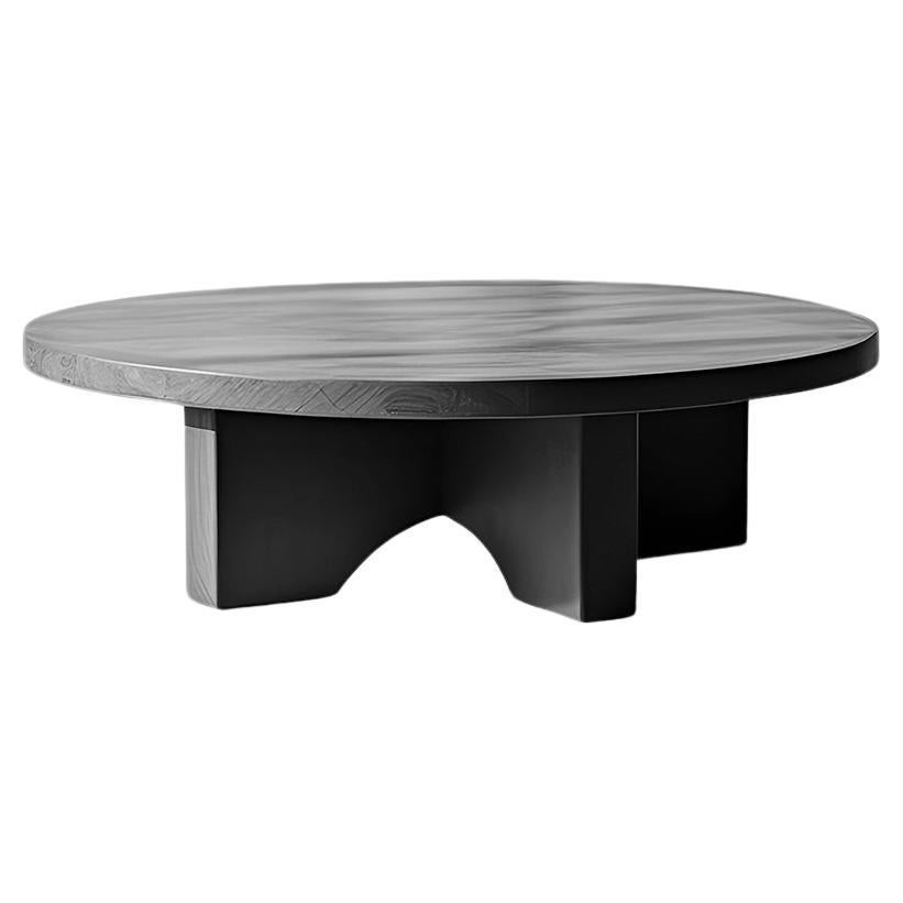 Low-Set Round Coffee Table - Dark Finish Fundamenta 42 by NONO For Sale