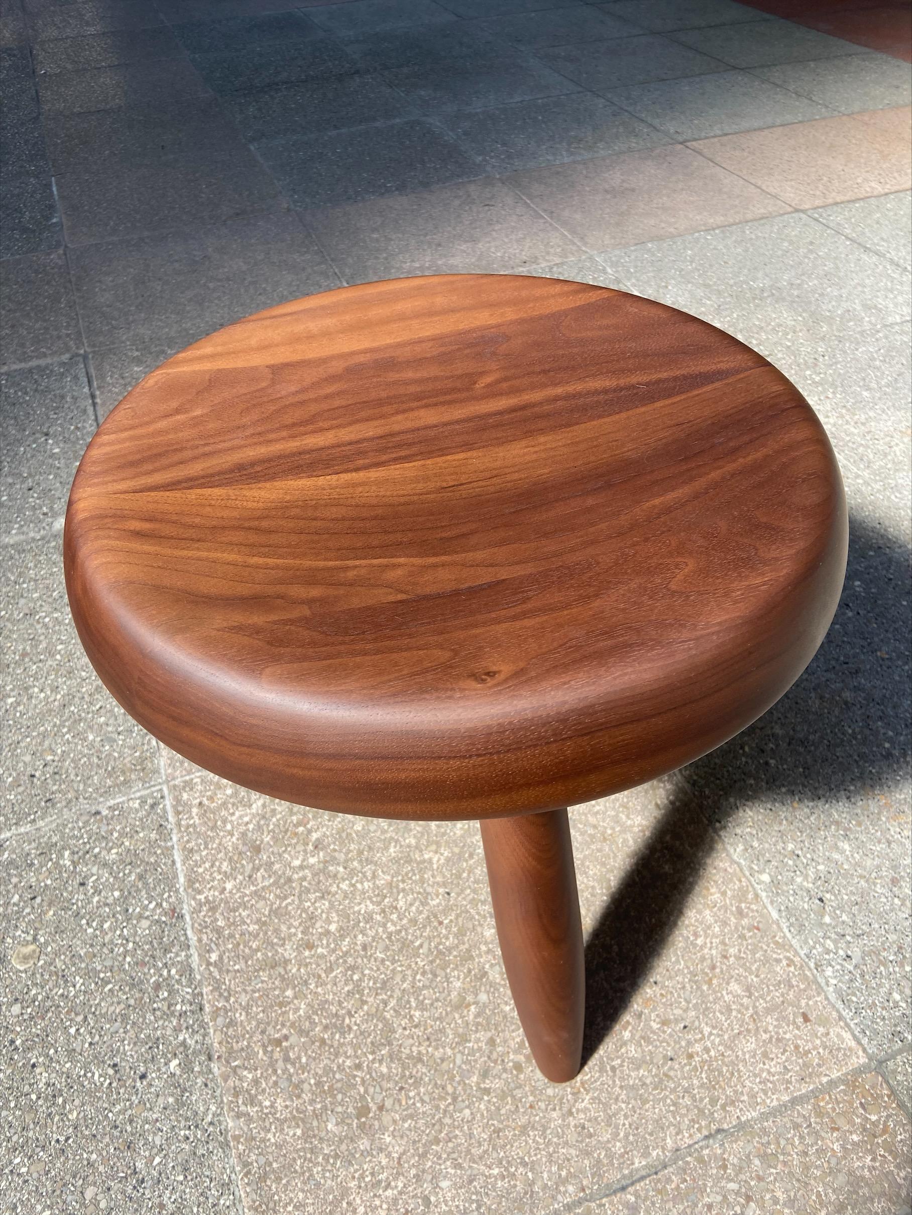 Other Low Shepherd Stool, Charlotte Perriand Walnut, New Cassina Edition