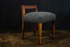 Exotic Argentine Rosewood Leather Counter Stool by Costantini, Umberto
