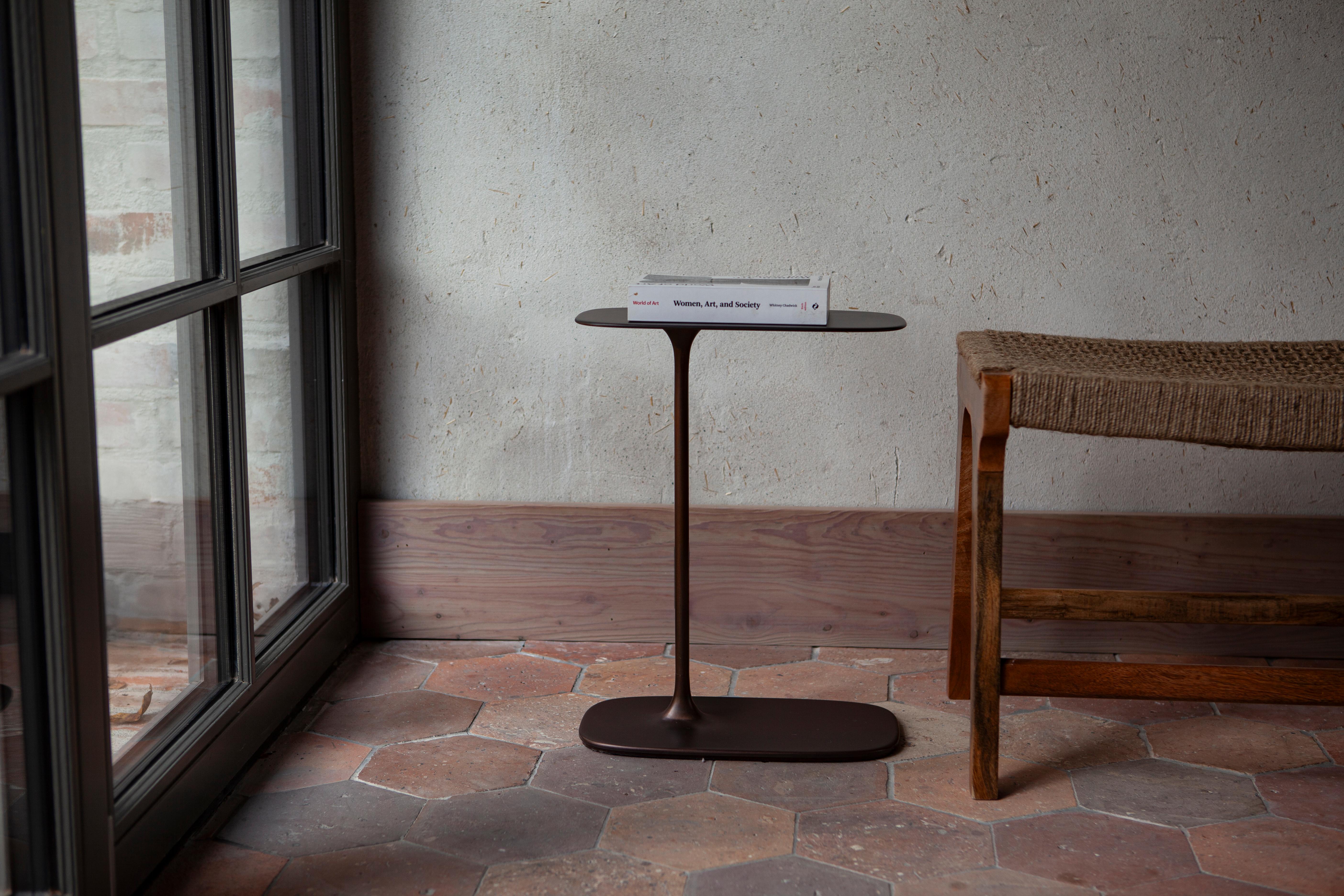 Low Side Table - Aged Brass For Sale 4