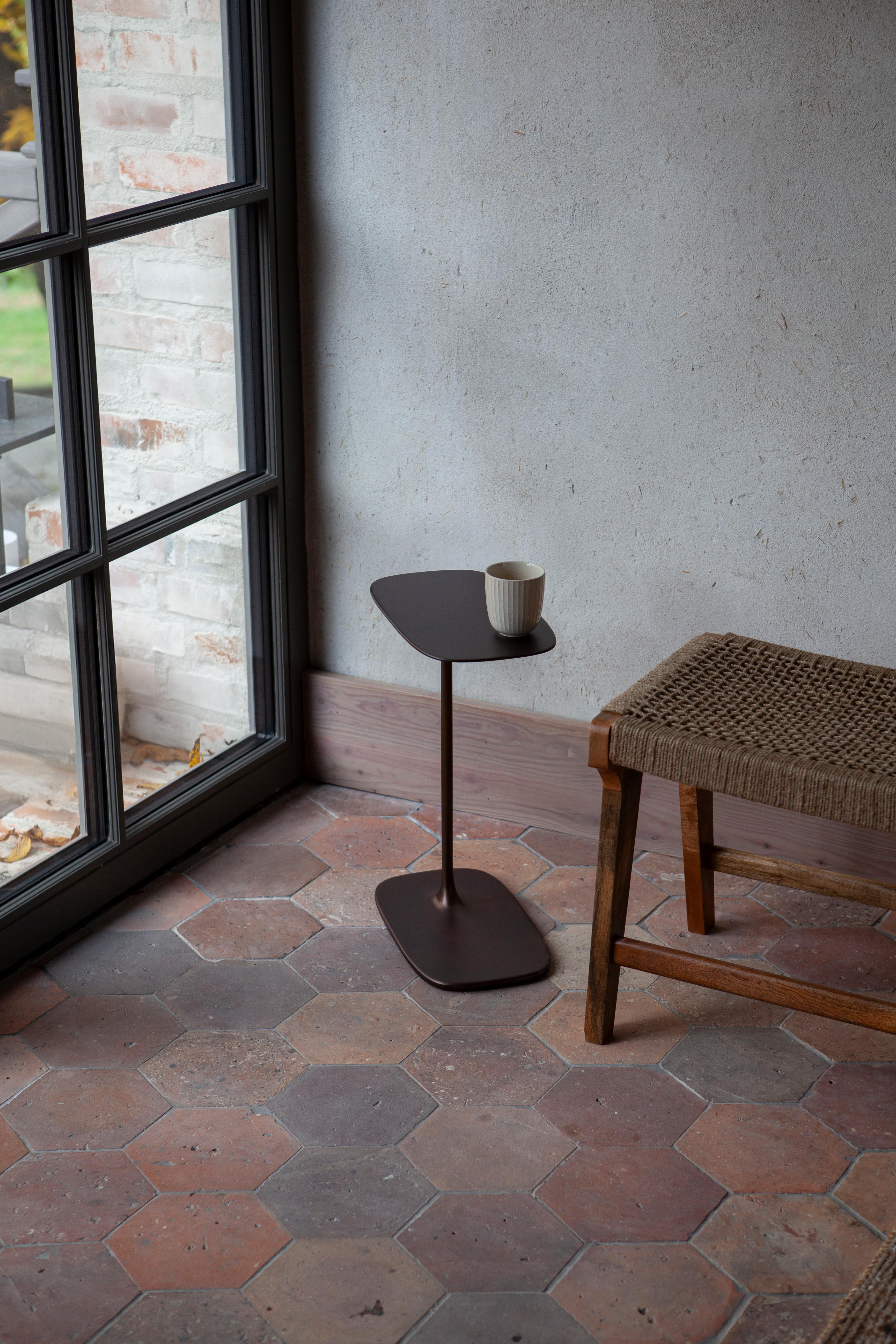 Low Side Table - Aged Brass For Sale 7