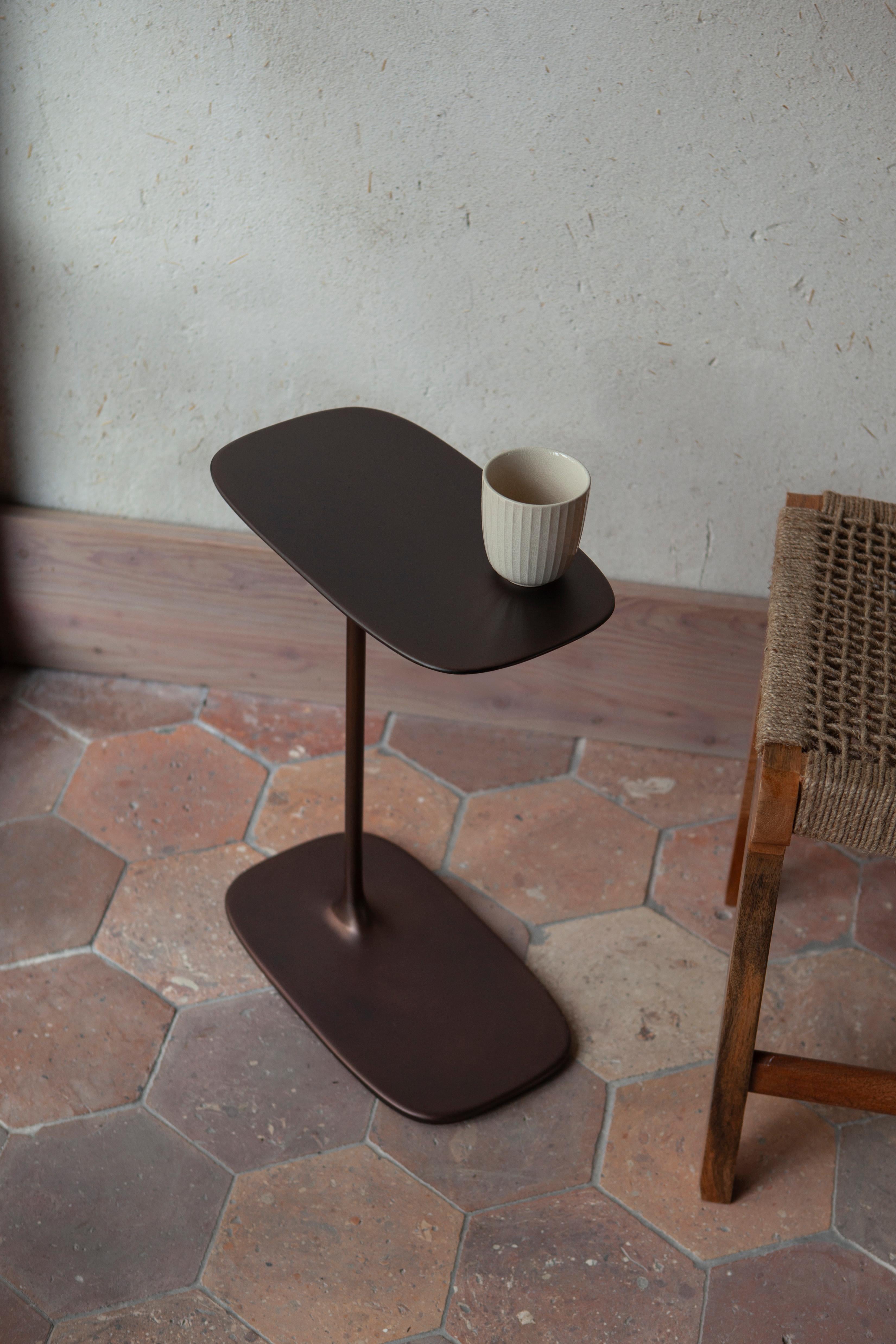 Low Side Table - Aged Brass For Sale 8