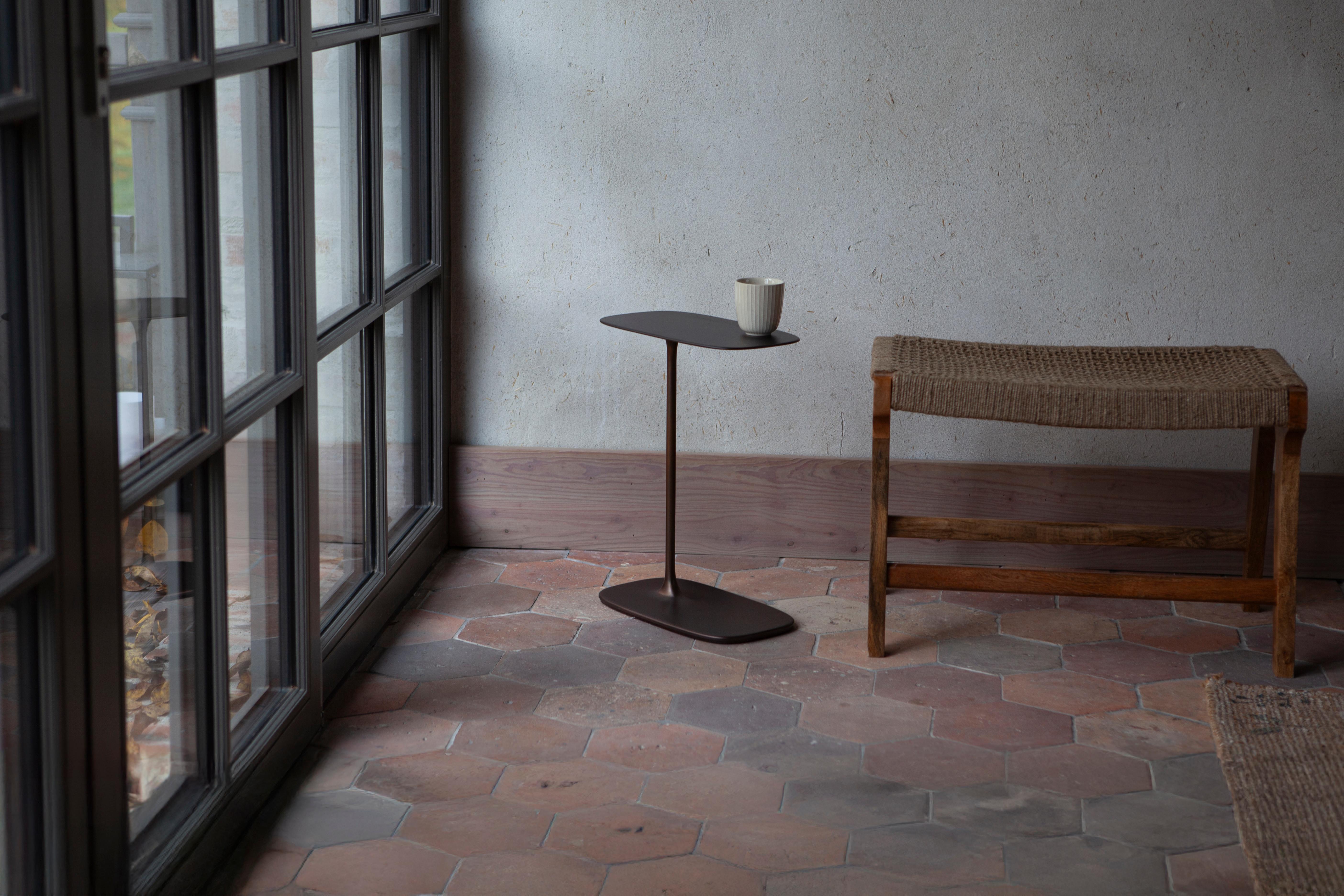 Low Side Table - Aged Brass For Sale 9