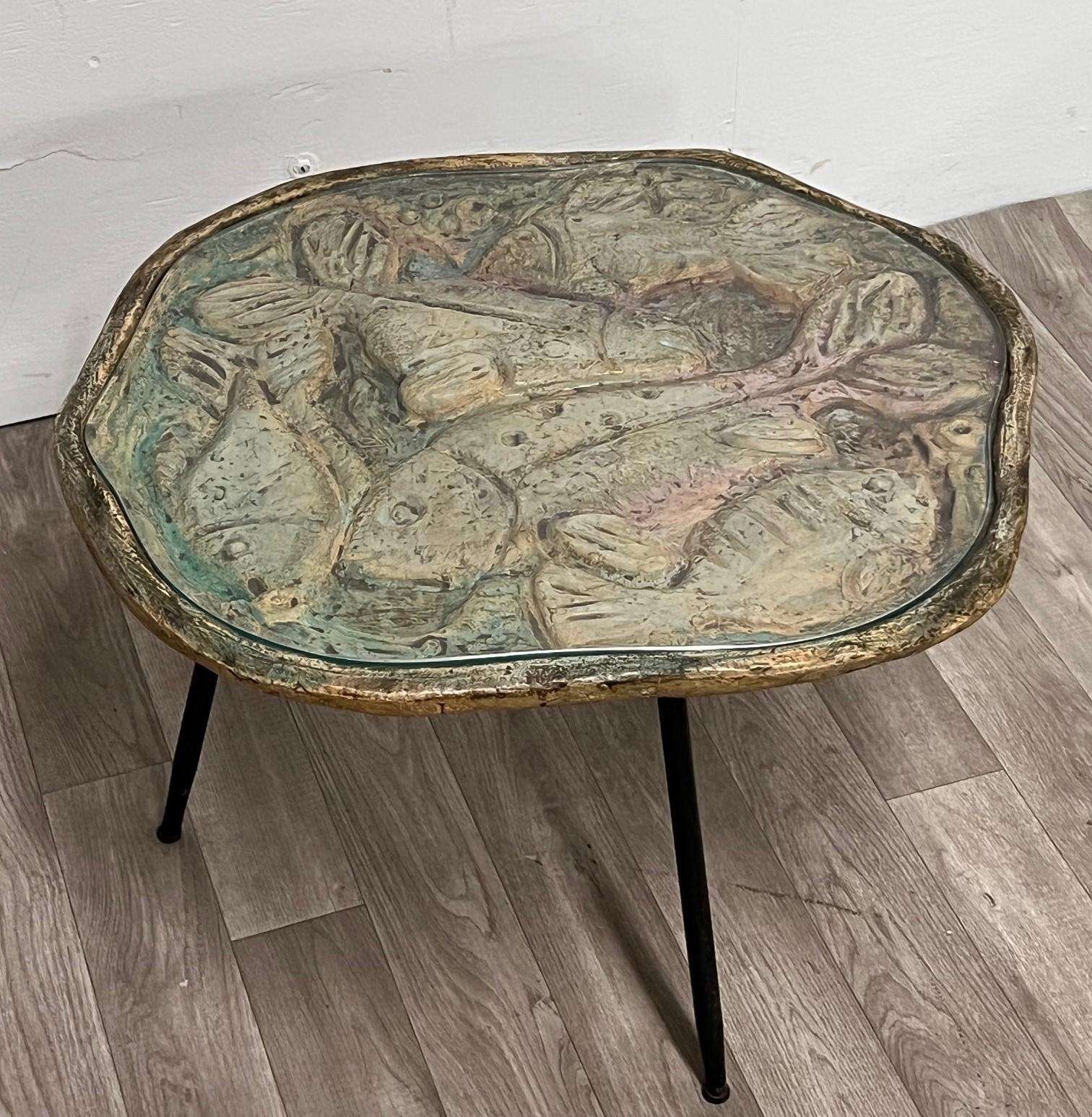 Metallo Tavolino basso di Arosio in vendita