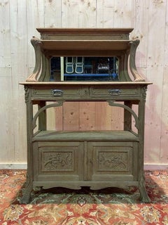 Low sideboard Art Nouveau period in oak