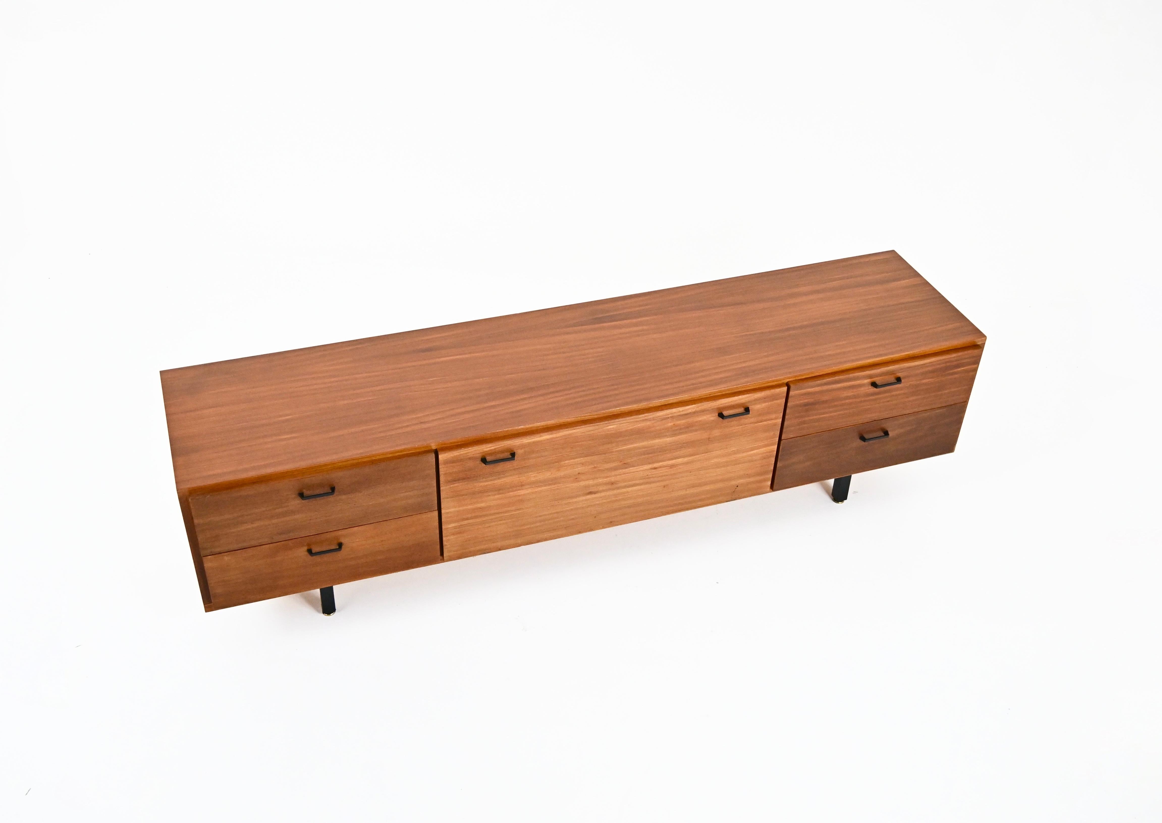 Mid-Century Modern Low Sideboard by Simpla Lux , 1970s For Sale