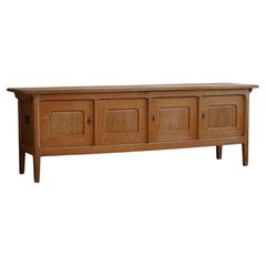 Low Sideboard in Oak, Mid Century Modern, Made by a Danish Cabinetmaker, 1960s