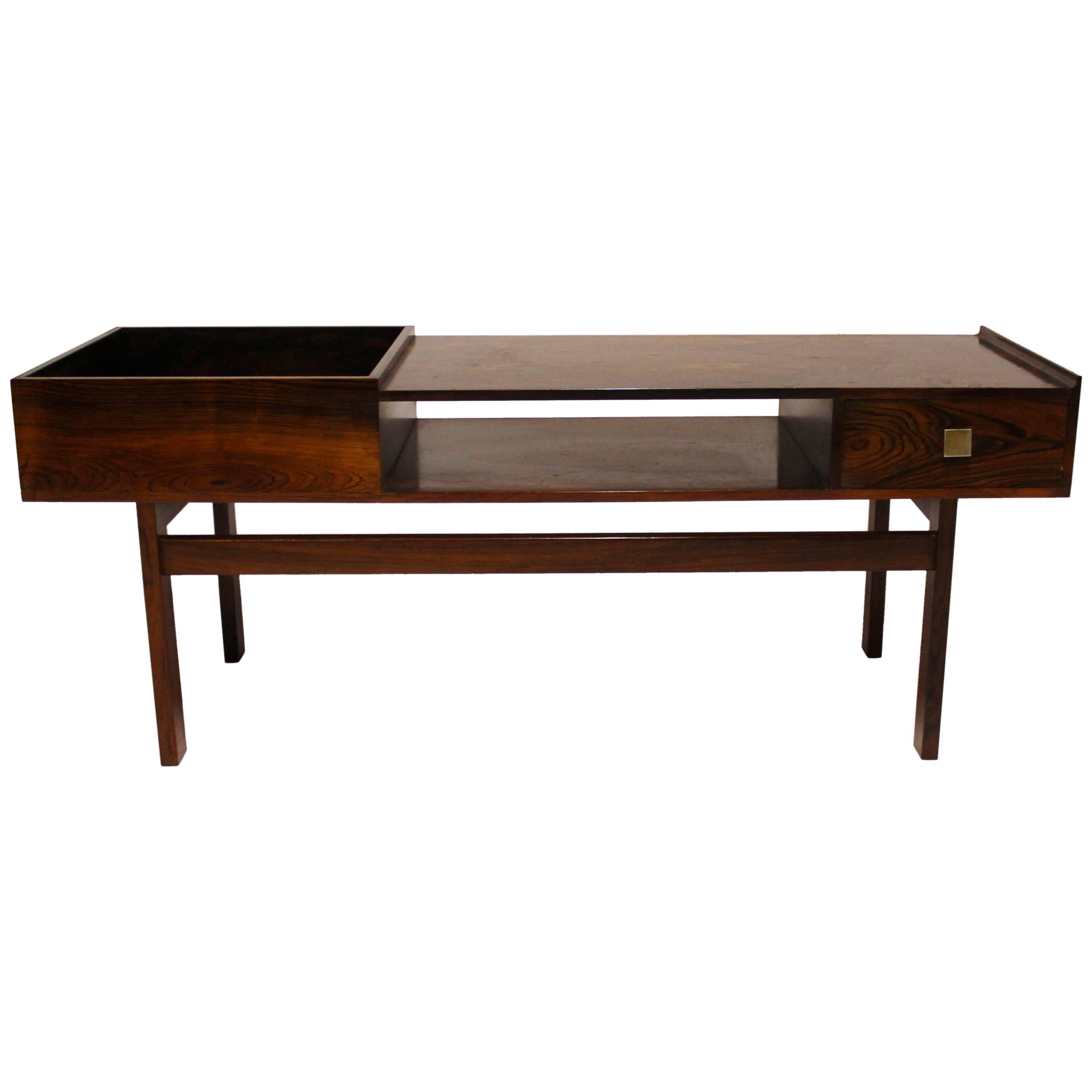 Low Sideboard in Rosewood with Drawer, of Danish Design, 1960s