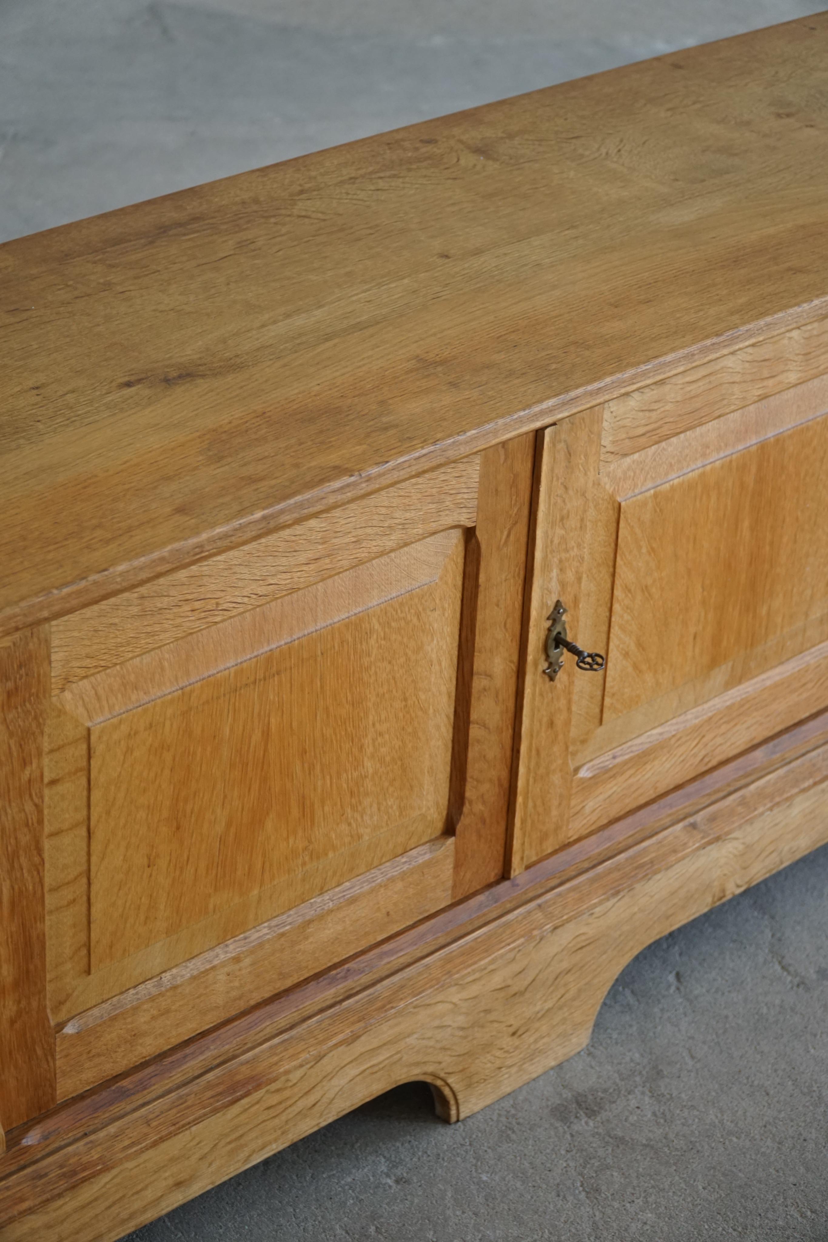 Low Sideboard in Solid Oak, Made by a Danish Cabinetmaker, Midcentury, 1960s 8