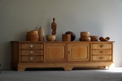 Low Sideboard in Solid Oak, Made by a Danish Cabinetmaker, Midcentury, 1960s