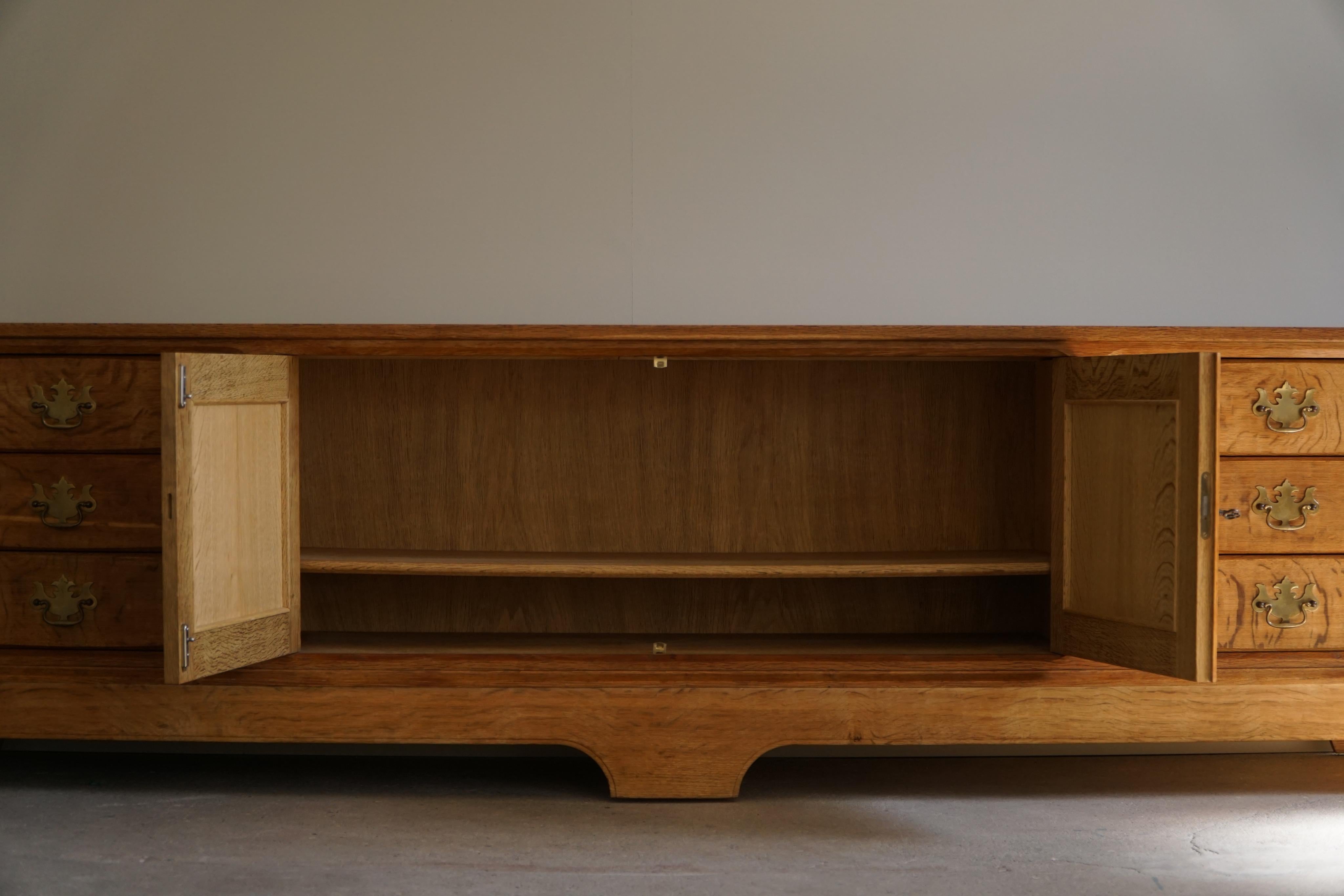 Low Sideboard in Solid Oak, Made by a Danish Cabinetmaker, Midcentury, 1960s 2