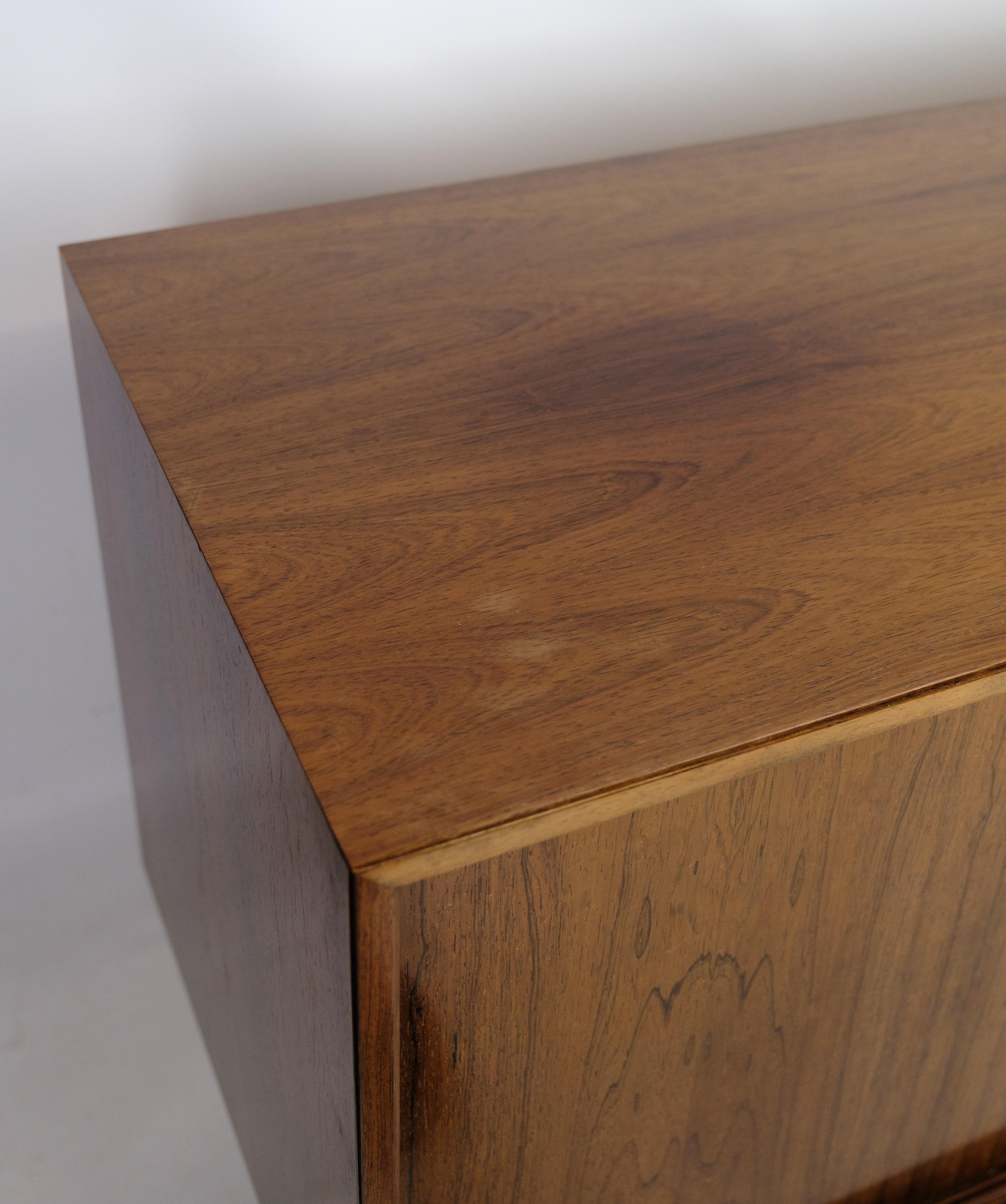 Mid-20th Century Low Sideboard By Omann Junior Made In Rosewood, Danish Design From 1960s For Sale