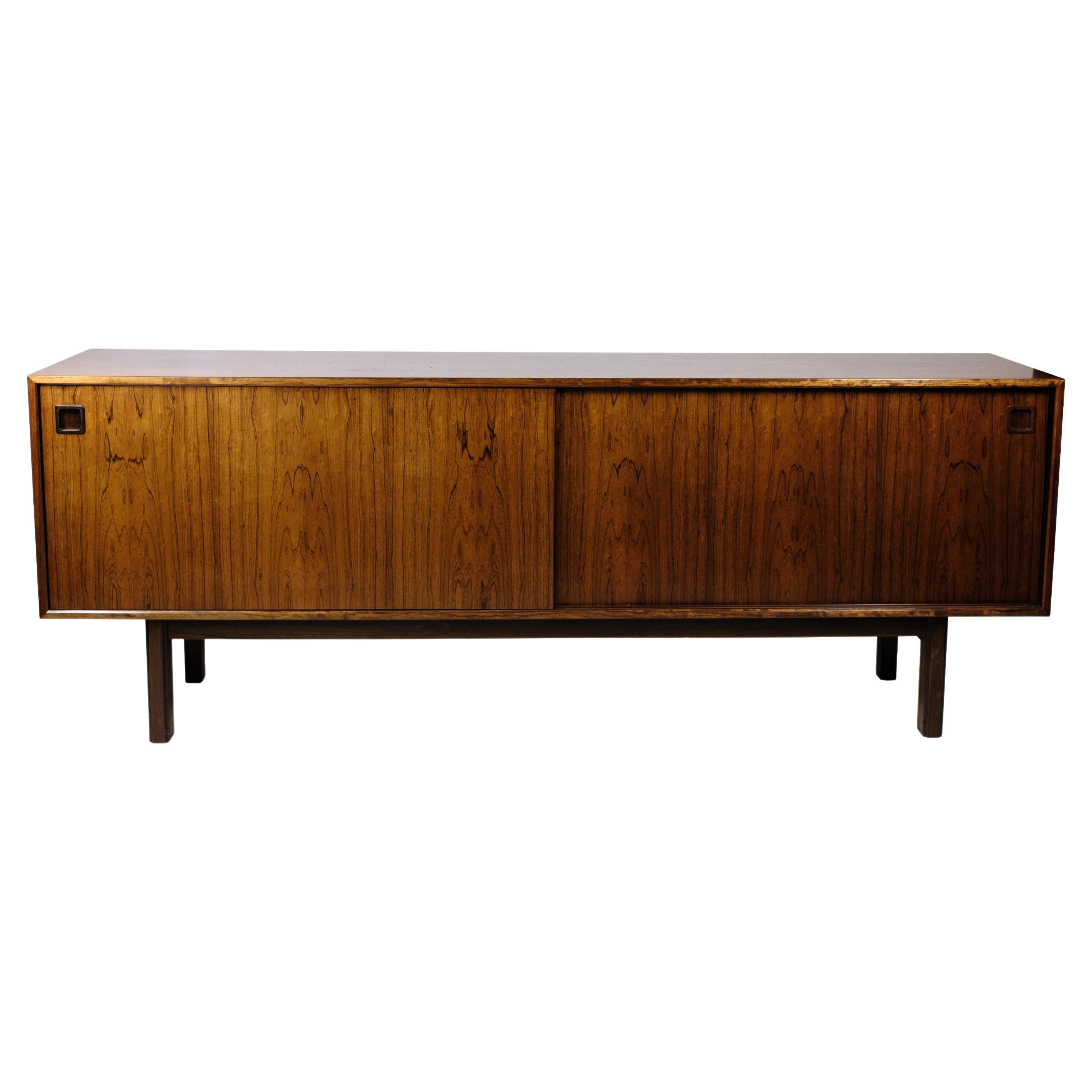 Low Sideboard By Omann Junior Made In Rosewood, Danish Design From 1960s
