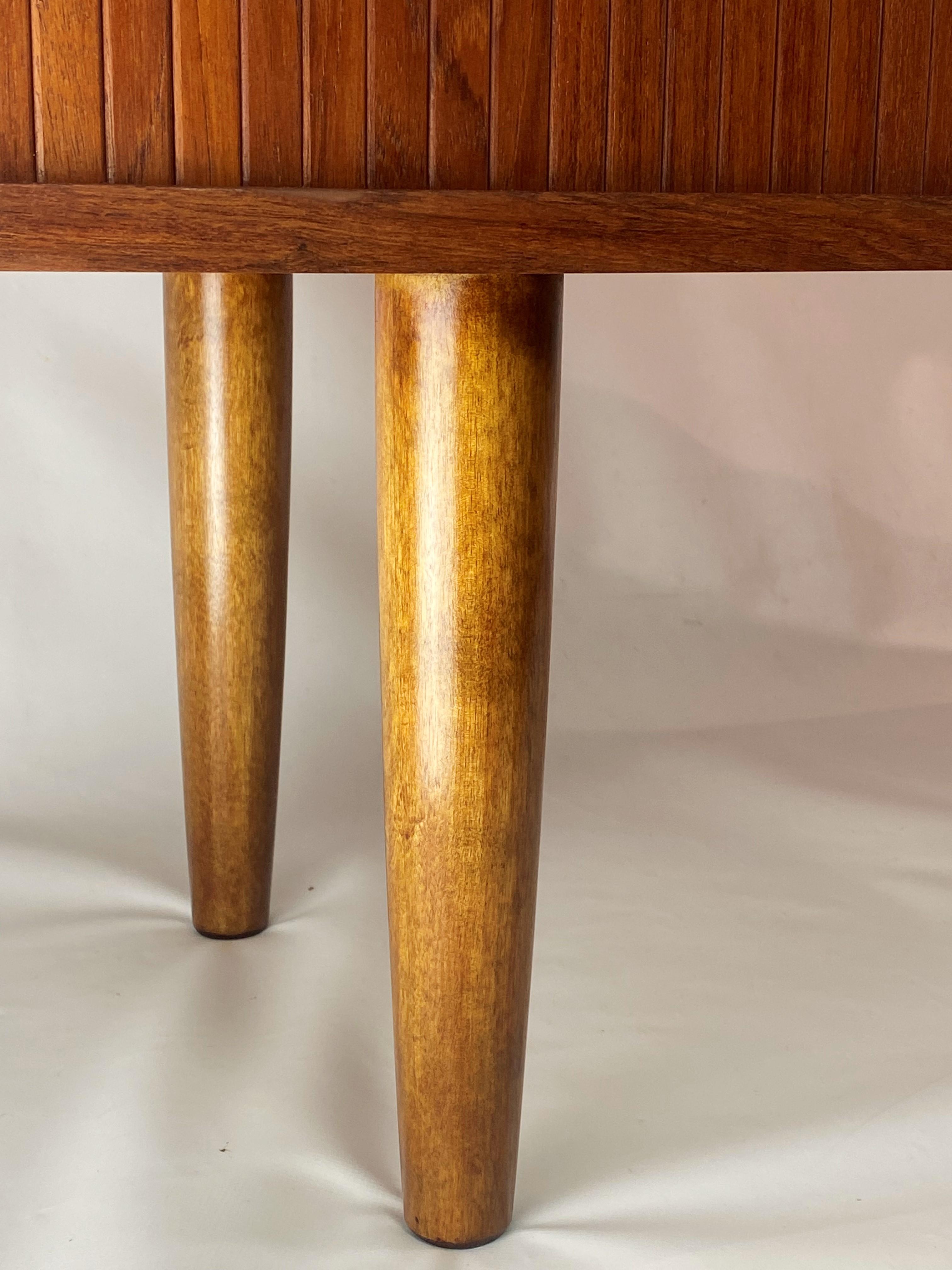 Low Sideboard with Sliding Doors in Teak of Danish Design, 1960s 1