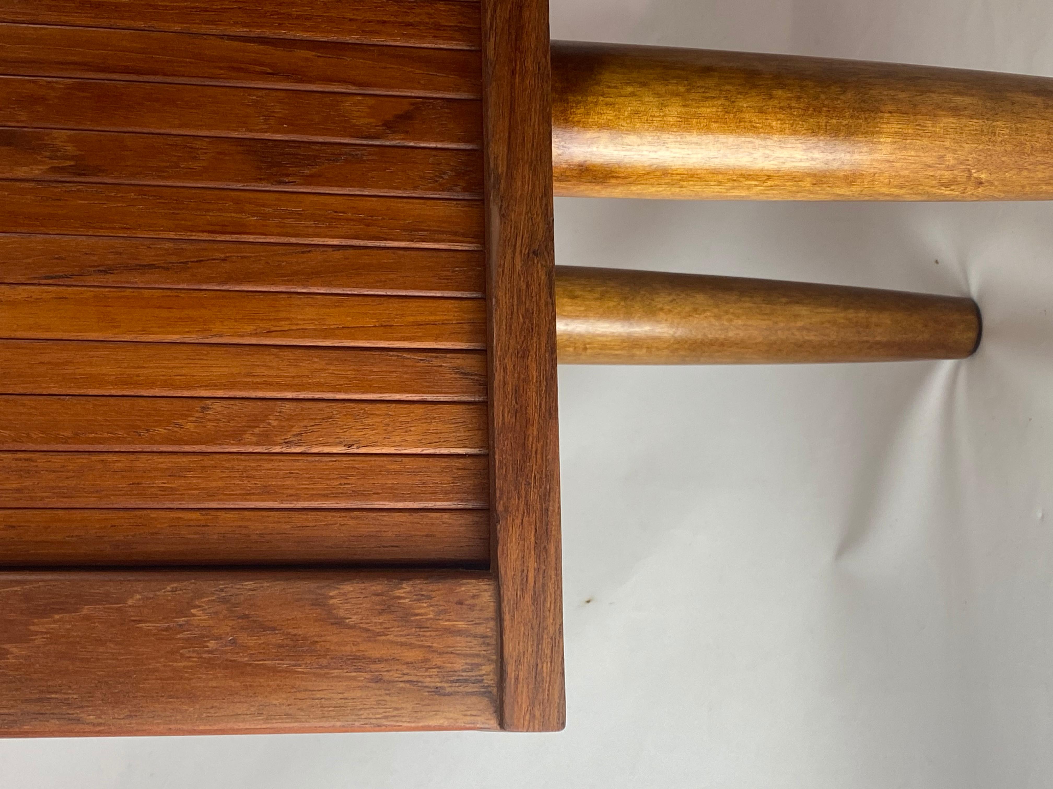 Low Sideboard with Sliding Doors in Teak of Danish Design, 1960s 4