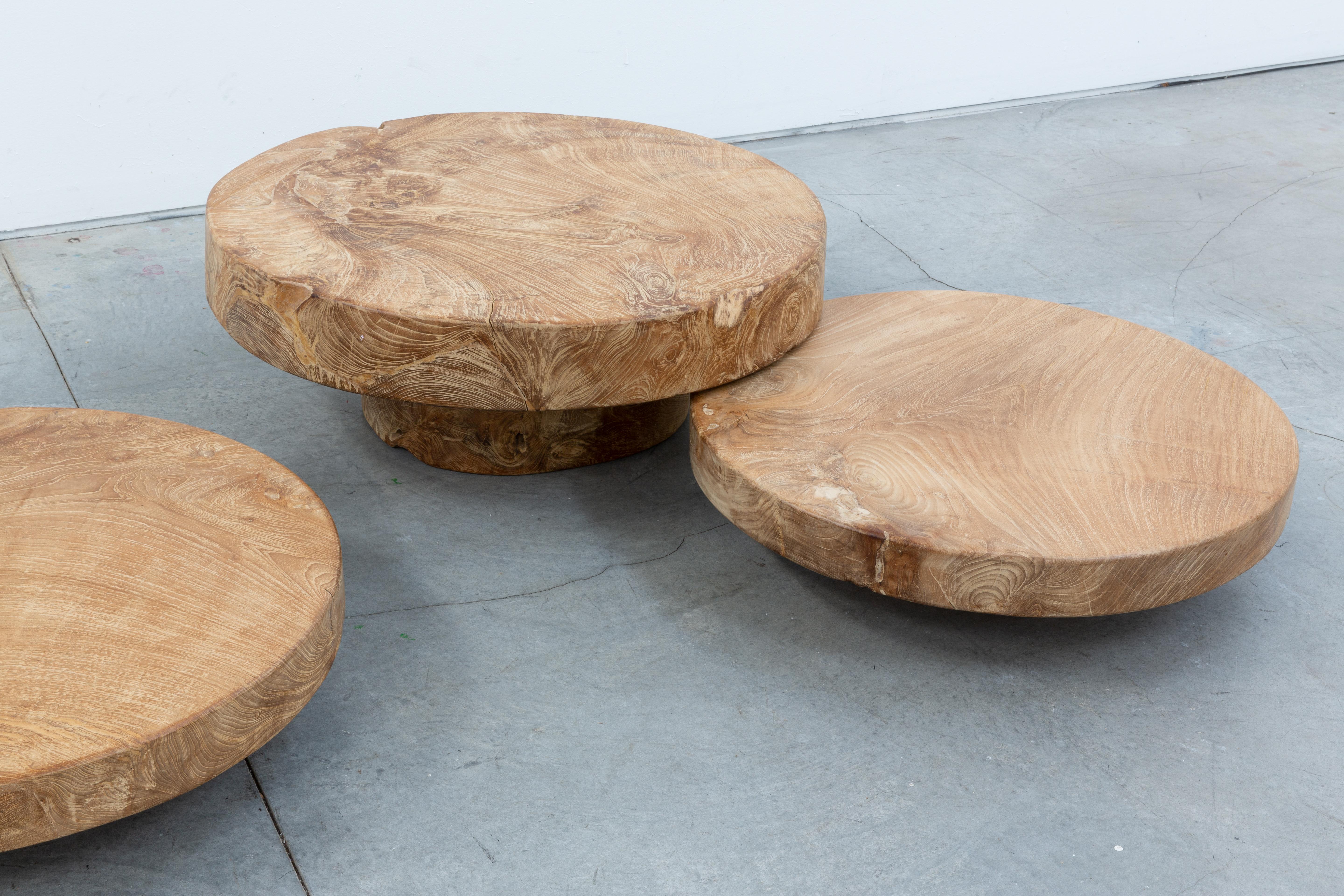 Balinese Low Slab Wood Coffee Table by CEU Studio, Represented by Tuleste Factory For Sale