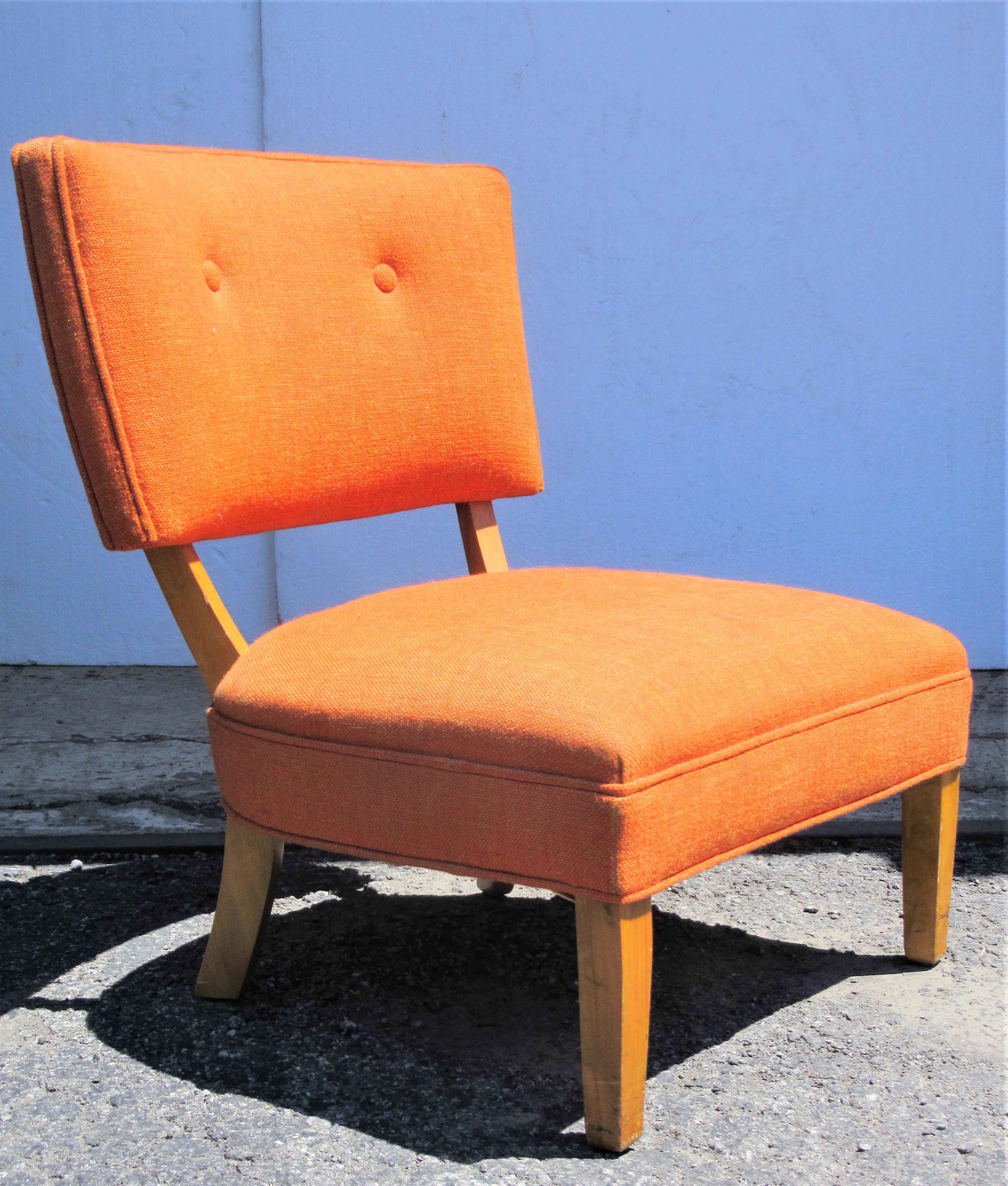 Mid-Century Modern Low Slipper Lounge Chair in the style of William Haines