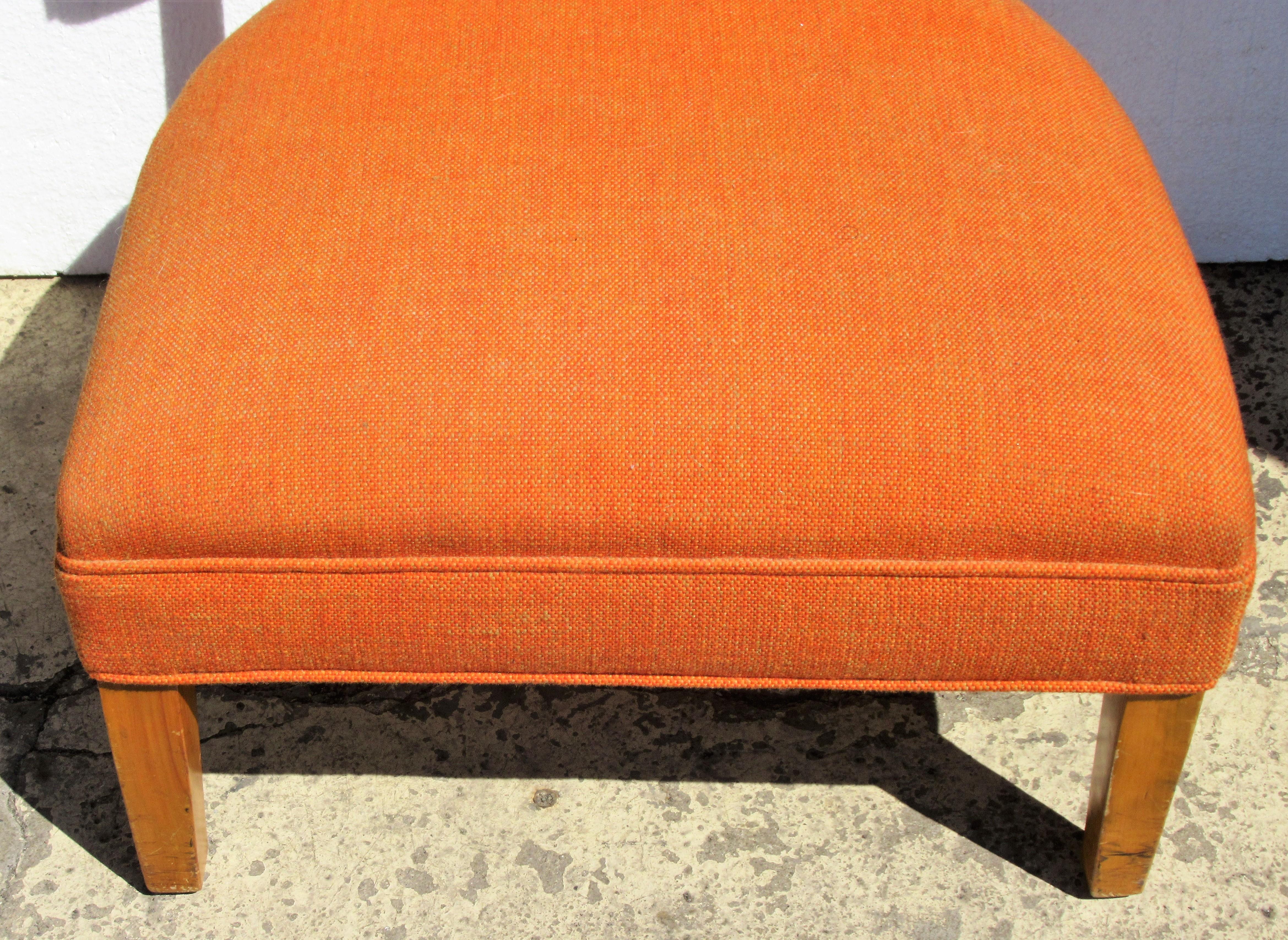 Upholstery Low Slipper Lounge Chair in the style of William Haines