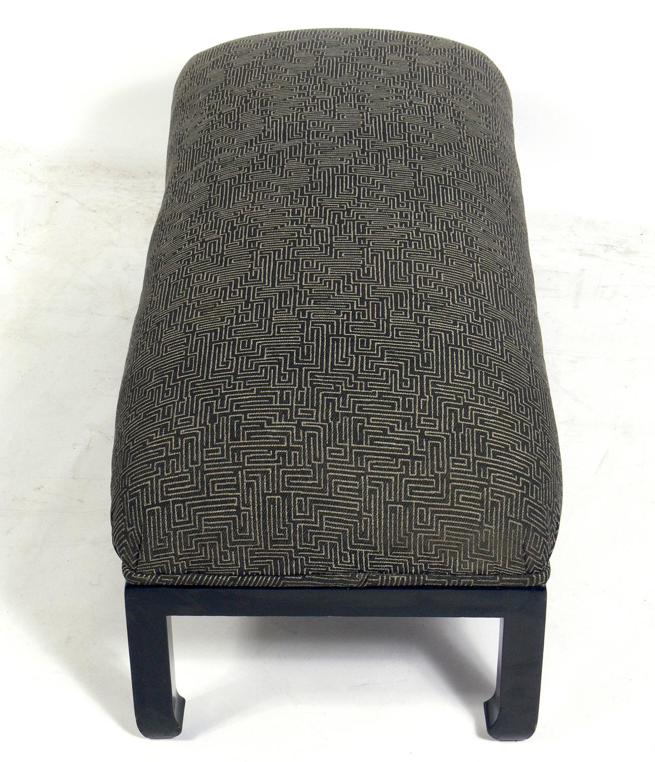 Mid-Century Modern Low Slung Asian Inspired Midcentury Bench For Sale