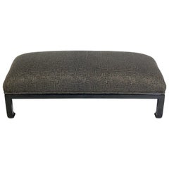 Retro Low Slung Asian Inspired Midcentury Bench