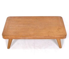 Low Slung French Mid Century Oak Table 36"l x 21"w x 10.5"h Prouve Chapo Style