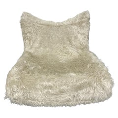 Low Slung Vintage Swivel Chair in New Fur