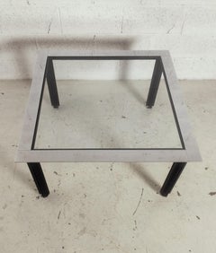 Low small coffee table “Fasce cromate T10” by L.C. Dominioni for Azucena  60s