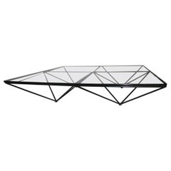 Low Square Table Coffe Sculpture Paolo Piva B&B Italia 1980 Black Italian Design