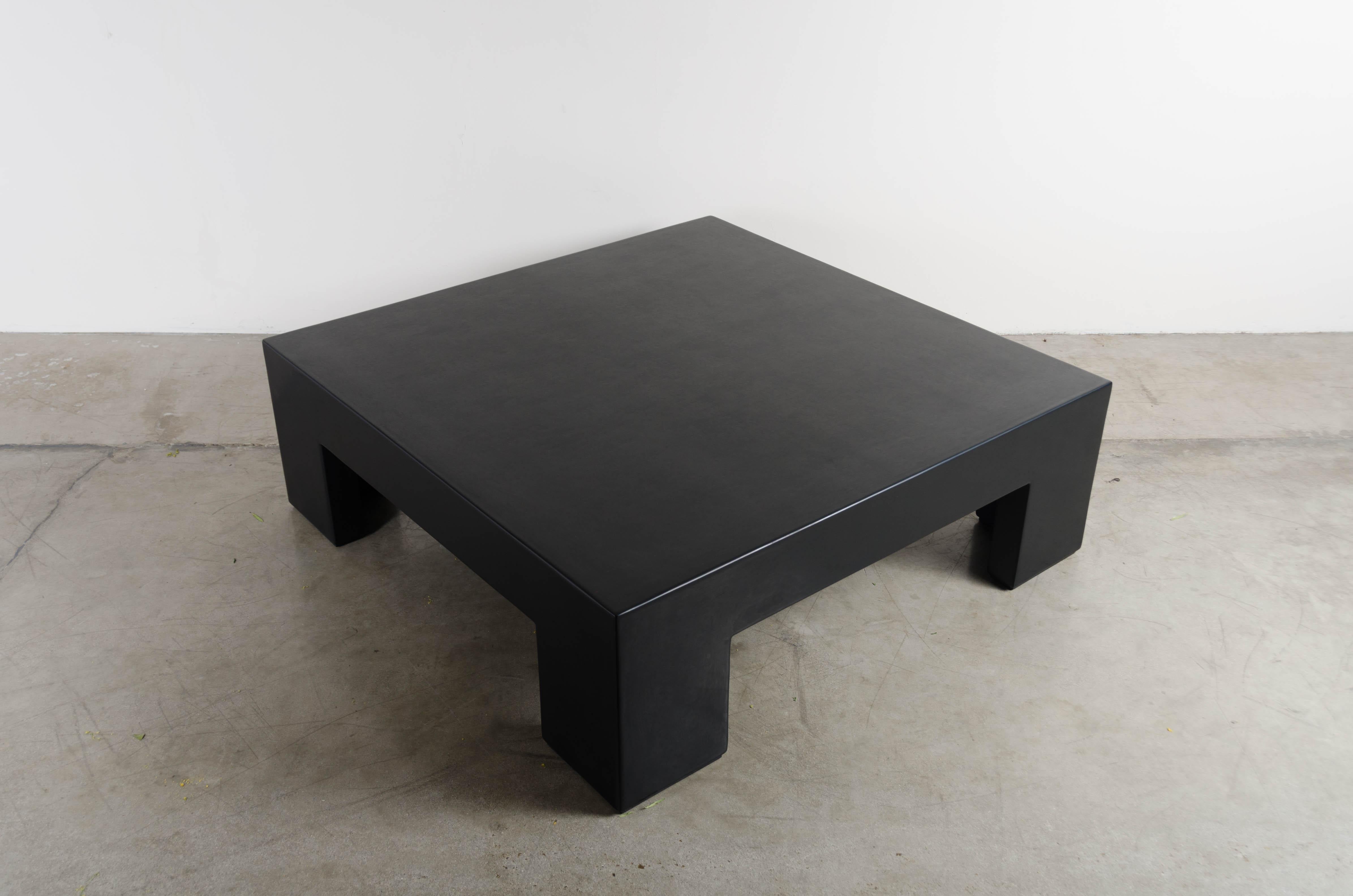 low black square coffee table