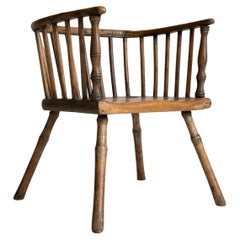 Antique Low Stick Back Chair, Wales, Circa 1790