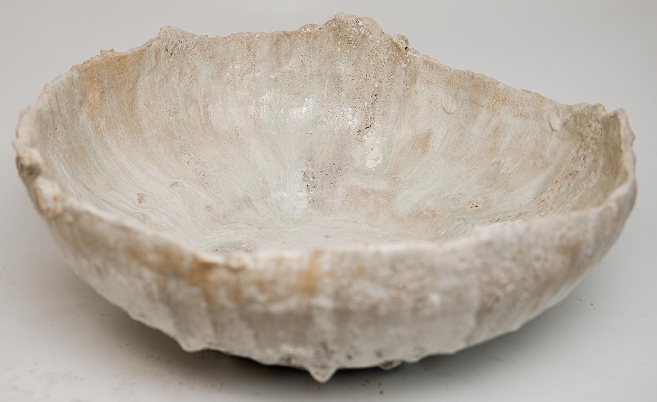 Low Stoneware  Bowl Vessel en vente 2