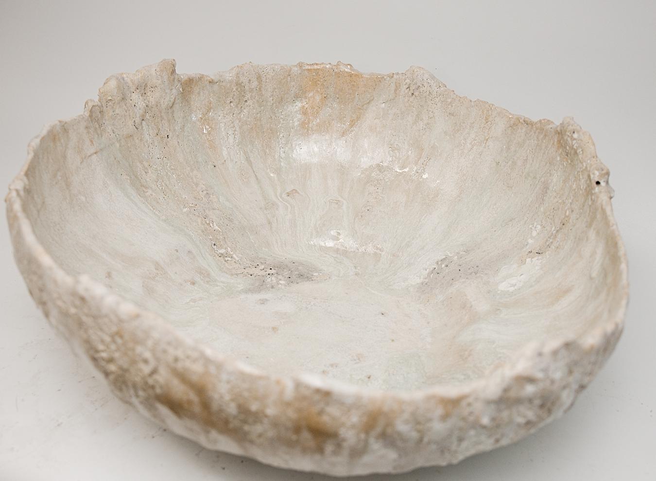 Low Stoneware  Bowl Vessel en vente 4