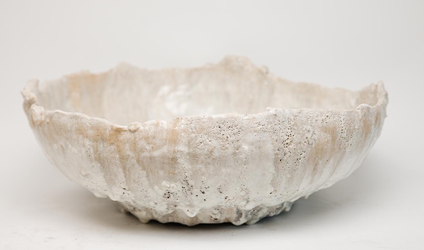XXIe siècle et contemporain Low Stoneware  Bowl Vessel en vente
