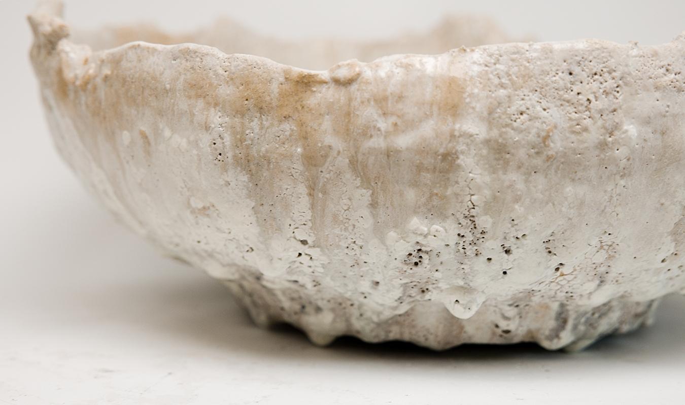 Low Stoneware  Bowl Vessel en vente 1