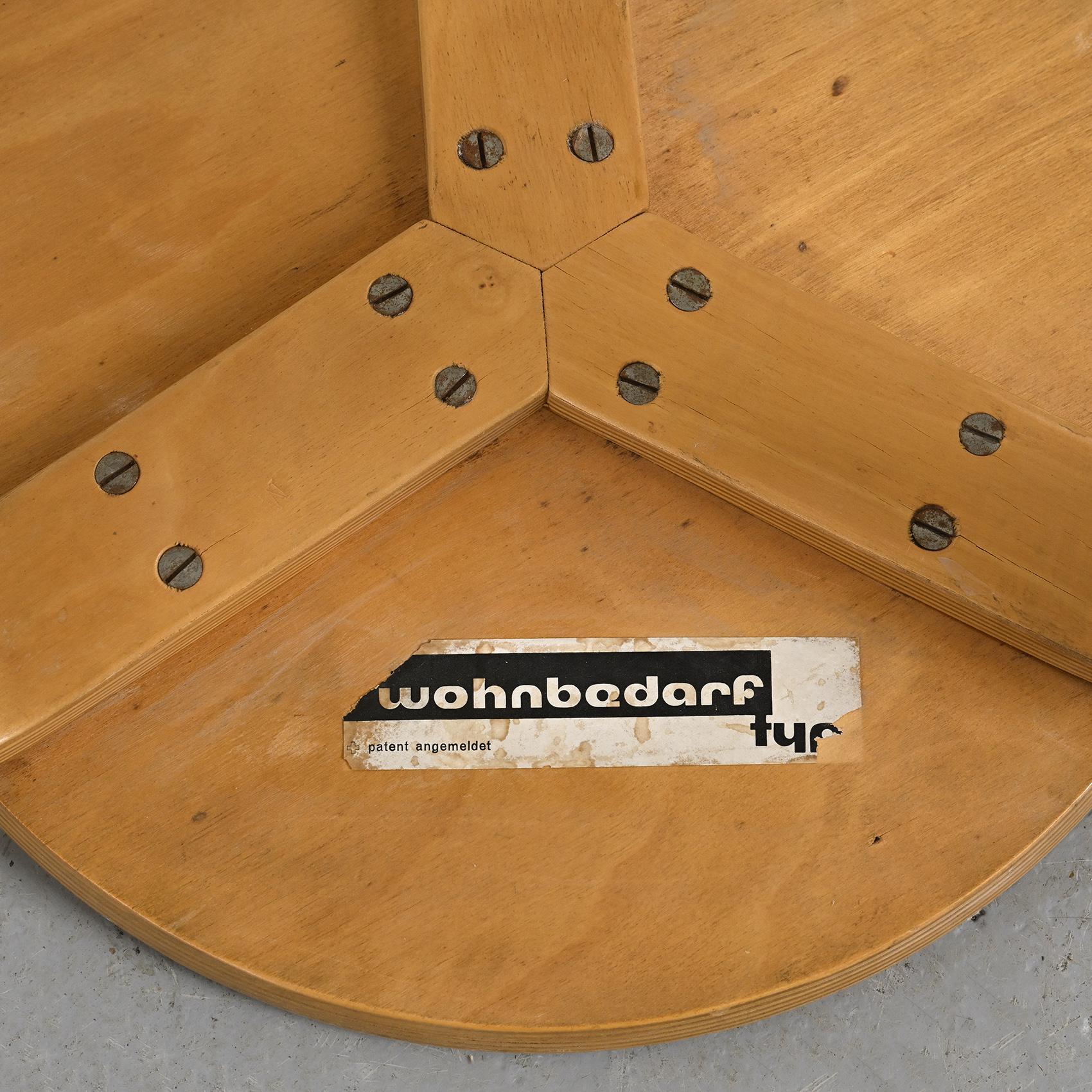 20th Century Low Stool by Hans Bellmann, ed. Horgen Glarus, Switzerland, circa 1950 For Sale