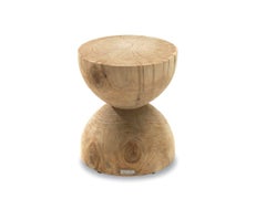 Taburete bajo / Mesa baja de un solo bloque de cedro Riva 1920 Clessidra