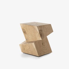Low stool / Coffee table made of a single block of cedar Riva 1920 Rotterdam