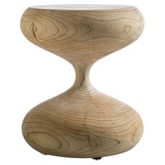 Low stool / Coffee table made of a single block of cedar Riva 1920 Tempo