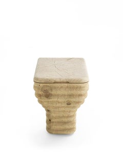 Taburete bajo / Mesa baja de un solo bloque de cedro Riva 1920 Waves
