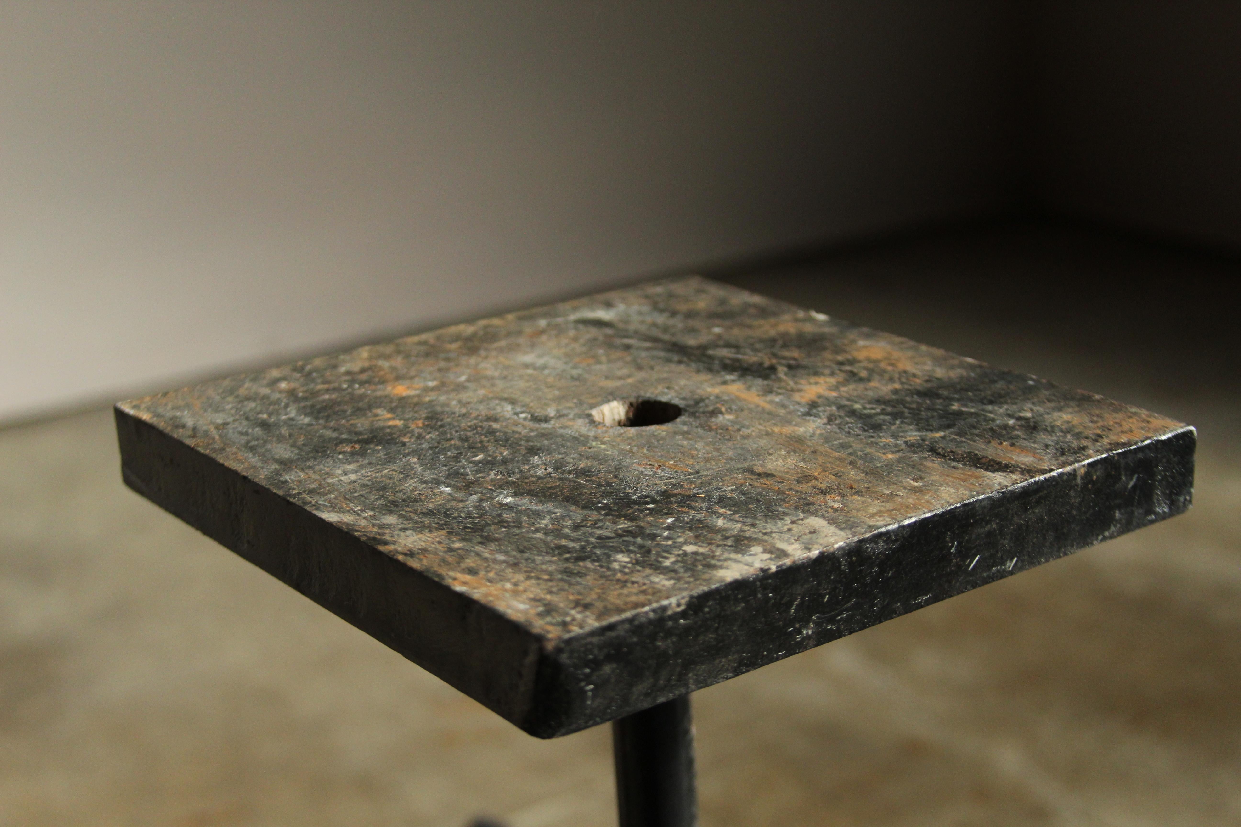 Low Stool in the Manner of Jean Prouve, 1950s For Sale 4