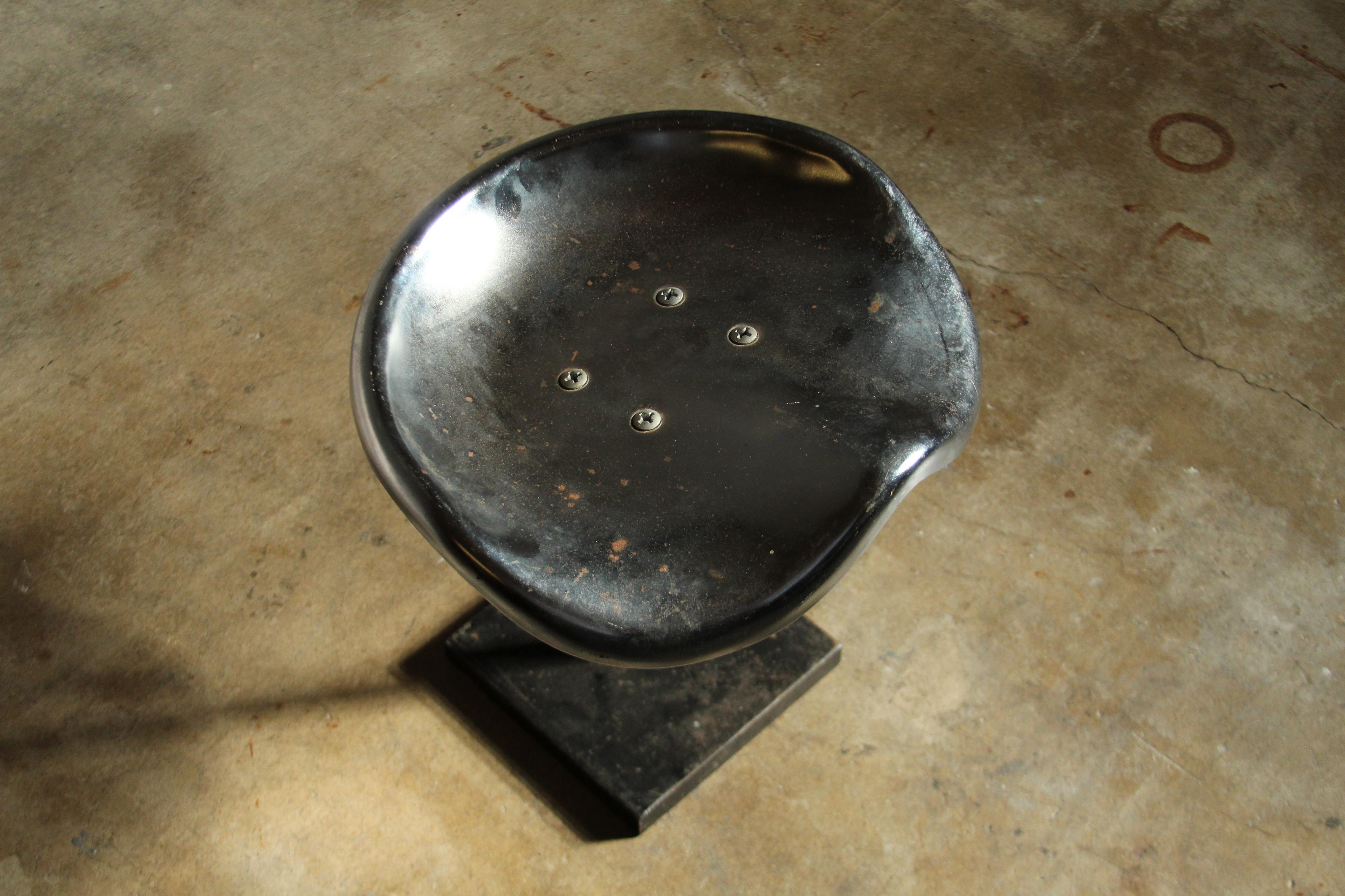 American Low Stool in the Manner of Jean Prouve, 1950s For Sale