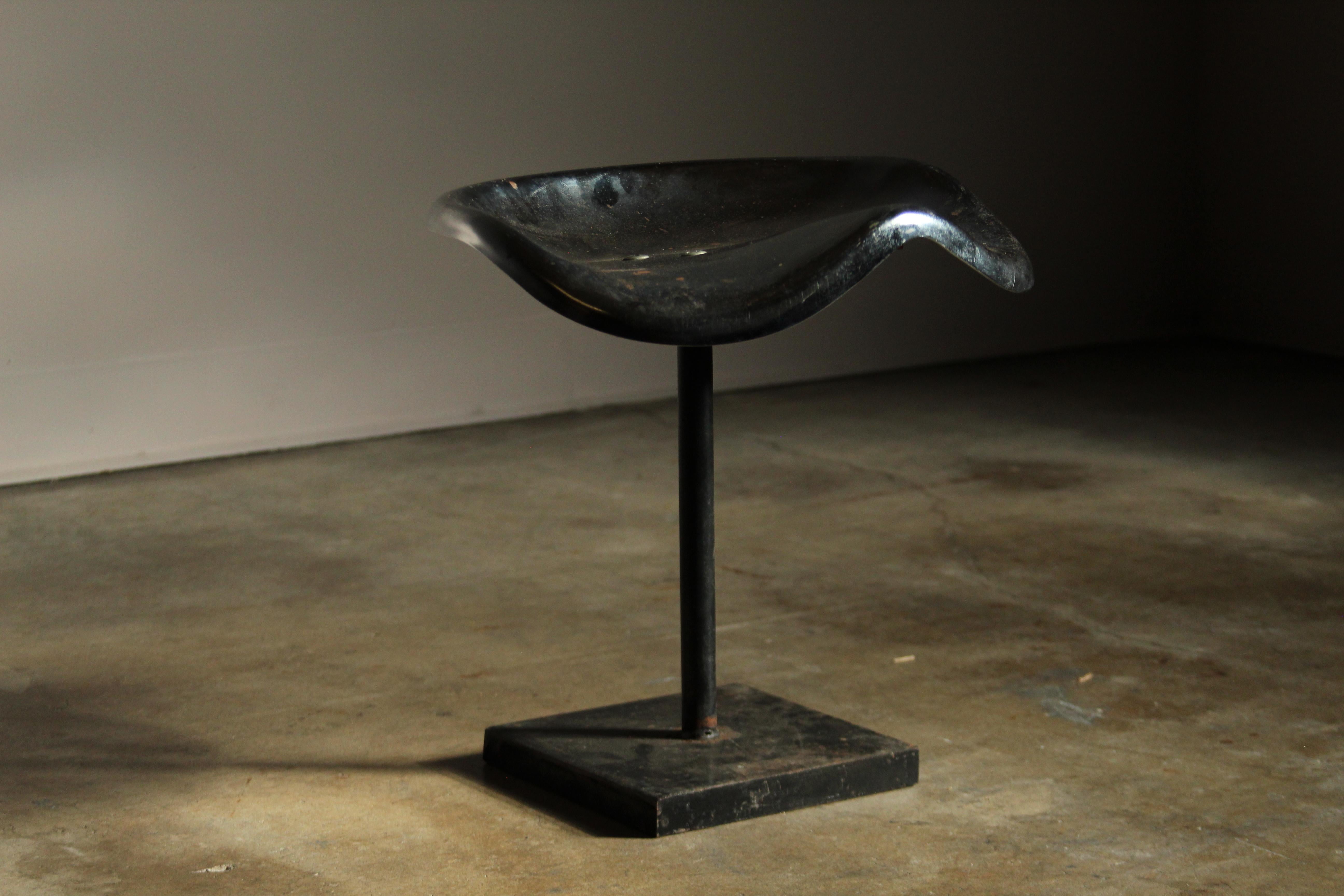 Low Stool in the Manner of Jean Prouve, 1950s In Good Condition For Sale In Coronado, CA