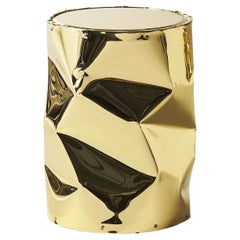 Low stool Opinion Ciatti Tab.u design Bruno Rainaldi - Gold H 43 cm 16.9 in