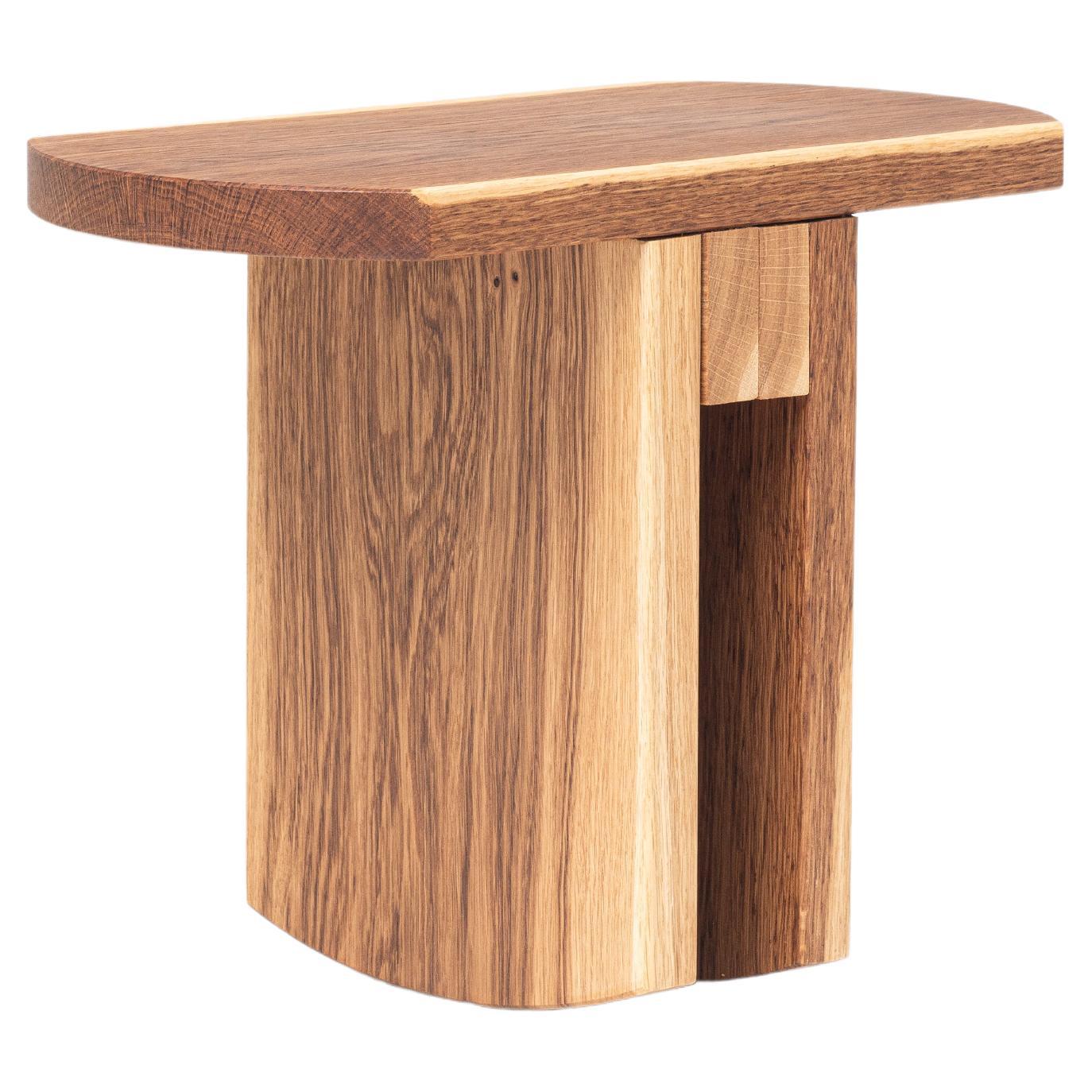 Low Stool "Oslinchik 07" Natural Oak Collection