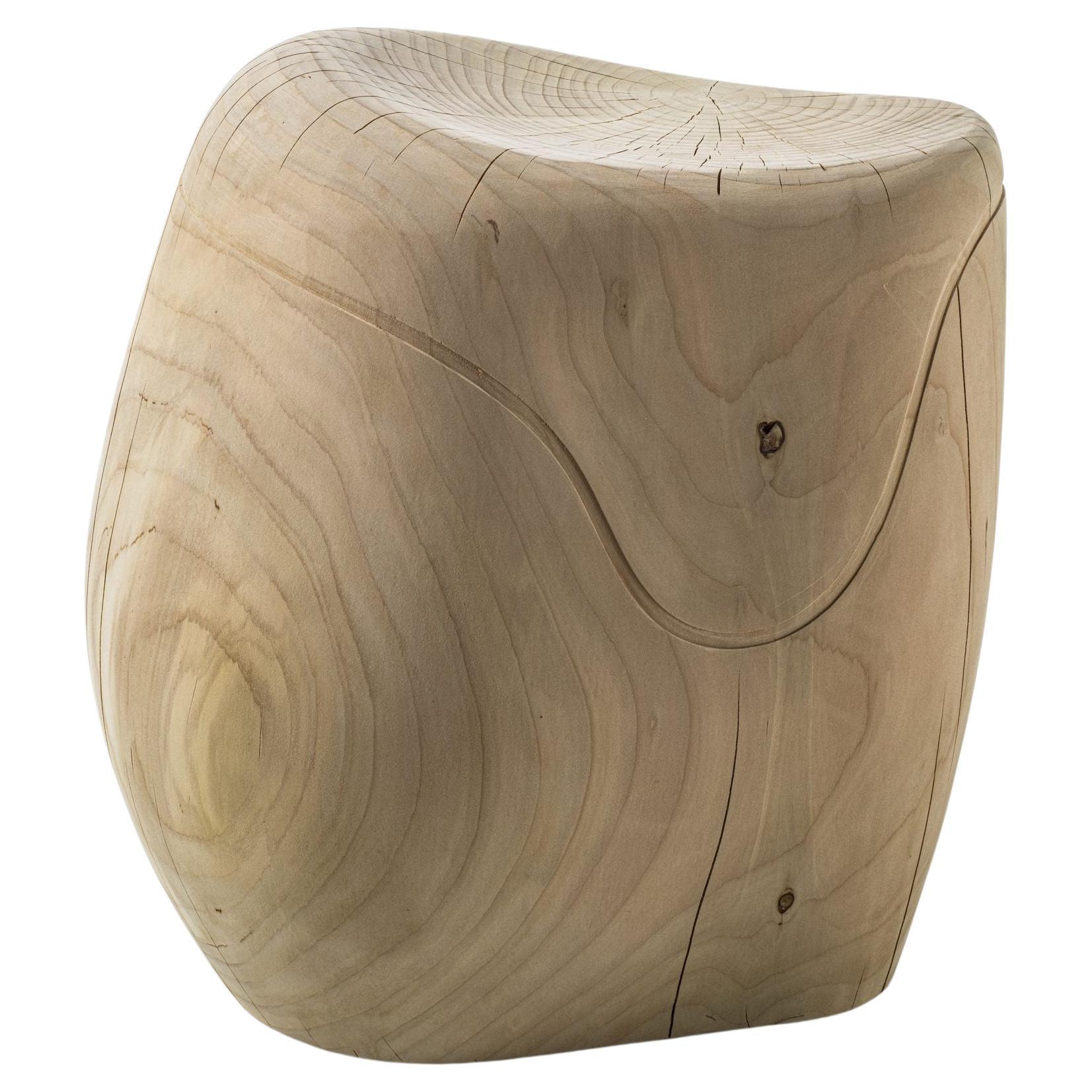 Low stool / Side table / Chair made of a singleblock of cedar Riva 1920 Kura