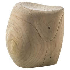 Low stool / Side table / Chair made of a singleblock of cedar Riva 1920 Kura