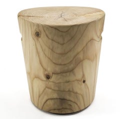 Tabouret bas / Table d'appoint en un seul bloc de cèdre Riva 1920 Ellisse